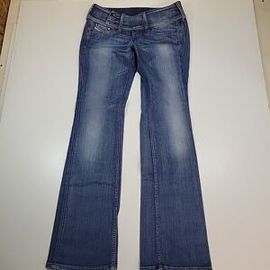 Vintage Diesel Cherock Womens Size 28 X 32 Bootcut Stretch Denim Flair Jeans